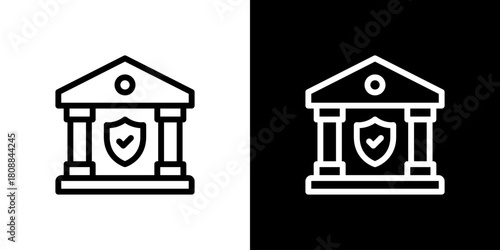 銀行のセキュリティのアイコン