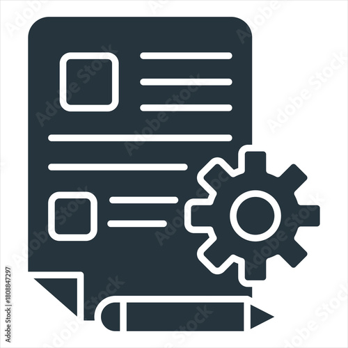 Specifications Glyph Icon Vector Illustration