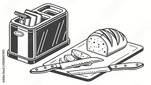 Retro Film Camera Engraving Style Illustration Classic Photography Equipment for Creative Projects and Artistic Design