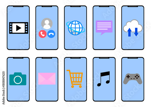 スマートフォンでいろんなアプリを使う
