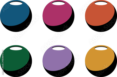 Vibrant collection of hanging geometric orbs, a modern abstract art design element