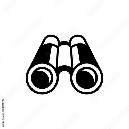 Illustration of a pair of binoculars on transparent background silhouette