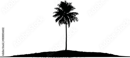 simple line art of tree