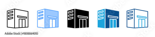 Corporate Building icon sheet multiple style collection
