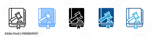 Law Book icon sheet multiple style collection