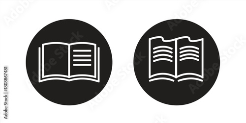 book icon, Book logo in various vector illustration styles.


