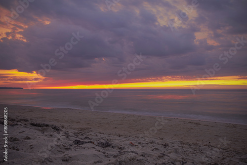 Fototapeta Naklejka Na Ścianę i Meble -  Baltic Sea beach at sunset