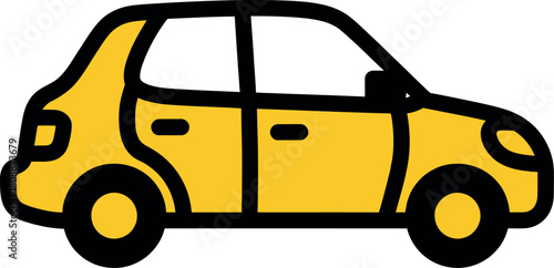 side view of a car simple style Vector