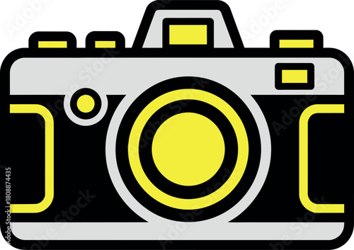 Retro camera icon for photography Vector