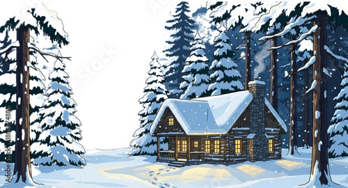 house in the snow