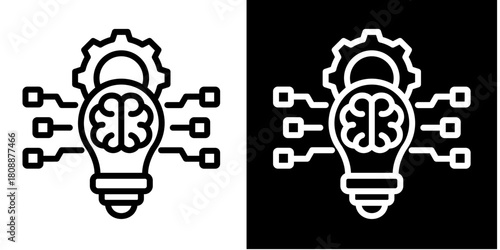 Creative Thinking  Icon Set White Mix Style Collection