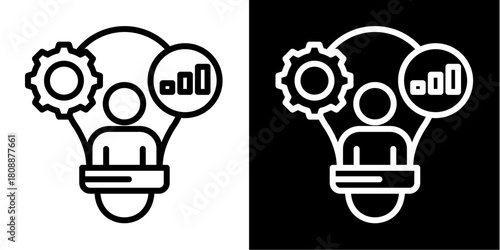 Entrepreneur  Icon Set White Mix Style Collection