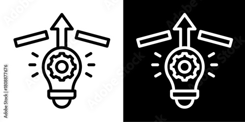 Breakthrough Idea  Icon Set White Mix Style Collection