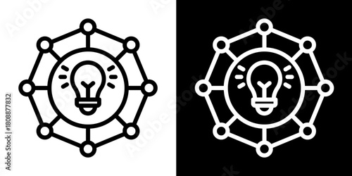 Innovation Framework  Icon Set White Mix Style Collection