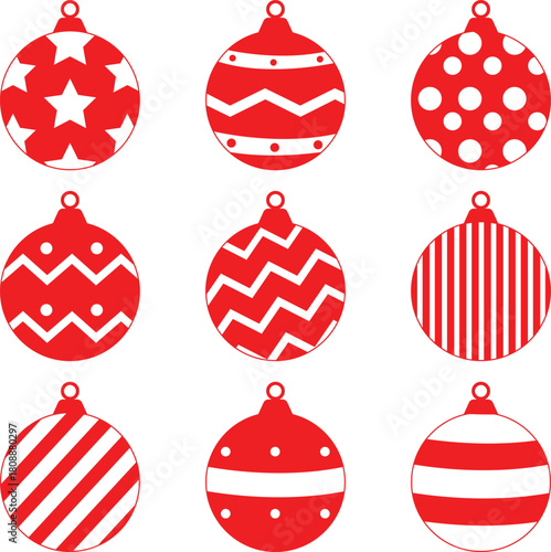 VectoChristmas ball set for use during Christmas. Chrismas