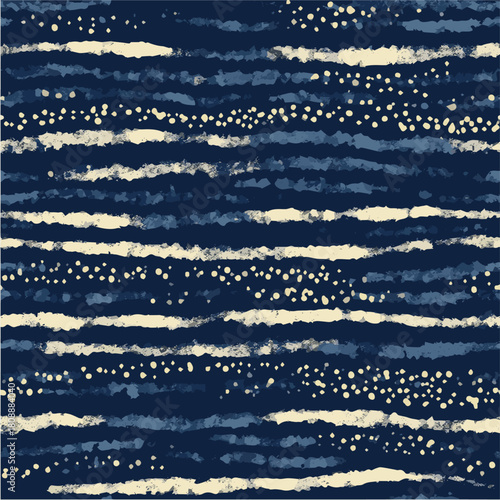 Seamless pattern of bohemian abstract dash and dot pattern