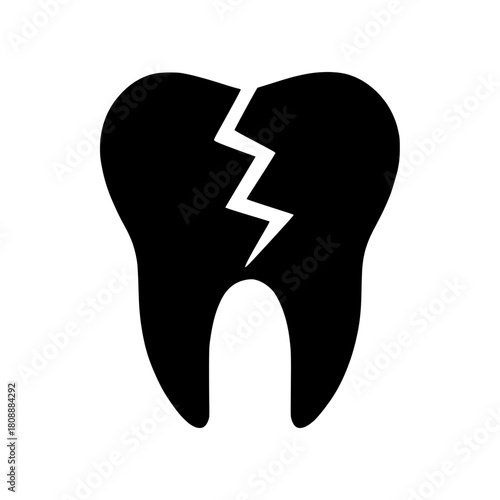 Broken tooth icon representing dental pain and oral health emergencies