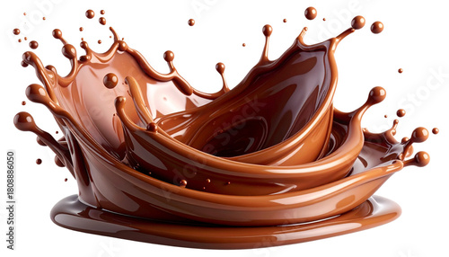 Delicious dark chocolate with nuts, isolated on white background