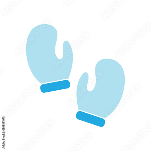 winter gloves   logo icon illustration flat