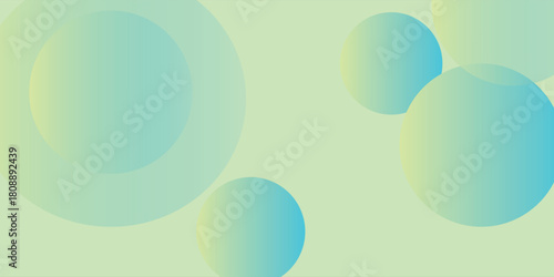 Abstract colorful blue and yellow geometric circle gradient illustration background with 3D look and simple pattern. Cool and trendy design. Vector Eps10