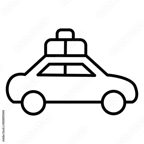 Police Car Light Bar Outline