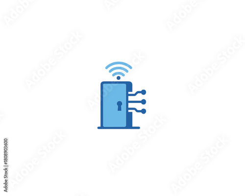 Smart Door icon vector design illustration