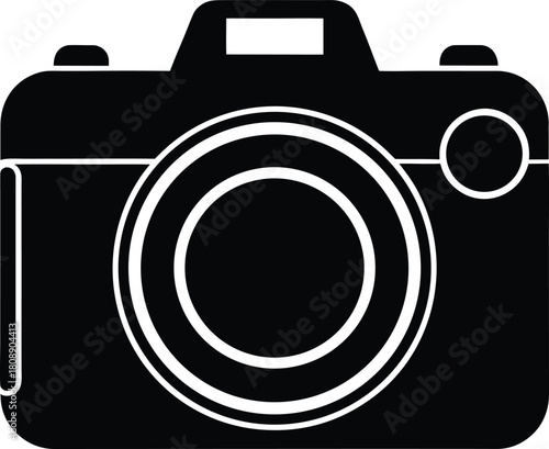 Sleek Camera Icon Vector Photography Equipment Symbol Modern Stylish Photo Capture Graphic Design Studio Illustration Imagery Tool