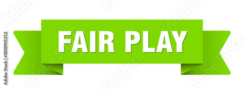 fair play ribbon isolated on transparent background. fair play ribbon