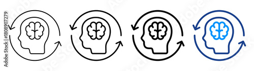 Mind Refresh Icon Different Style Outline Collection Set