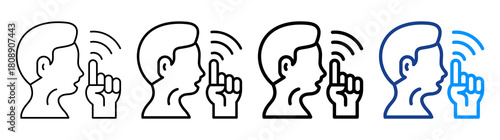 Quiet Space Icon Different Style Outline Collection Set