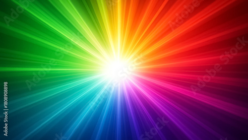 Photos Rainbow light burst abstract background
