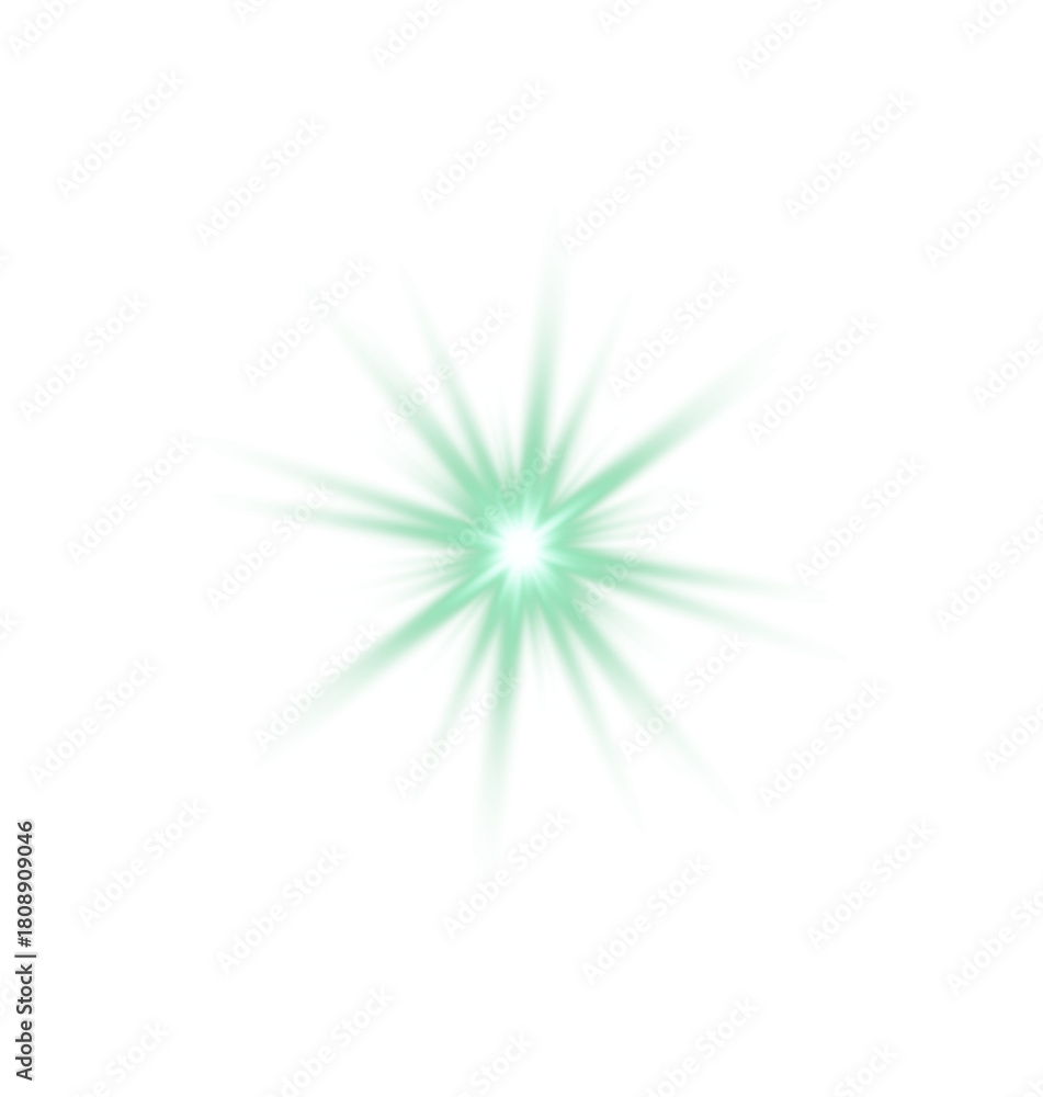 Fototapeta premium Green Light Burst