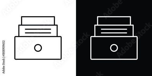 Archives icon in line design. Editable stroke icon.