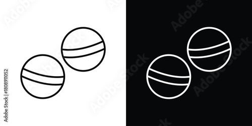 Bath salts bomb icon in line design. Editable stroke icon.