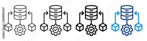 Data Wrangling Icon Different Style Outline Collection Set