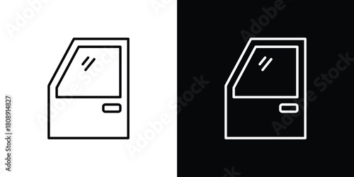 car door icon in line design. Editable stroke icon.