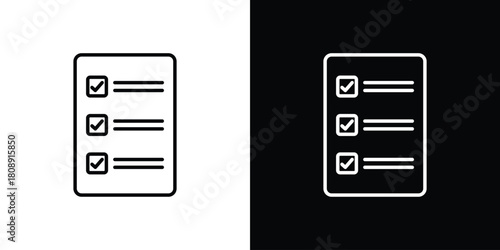 Checklist icon in line design. Editable stroke icon.