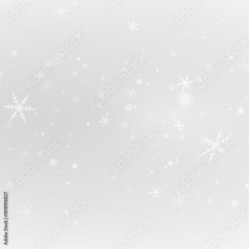 Snowflakes falling down on transparent background, heavy snow flakes isolated, Flying rain, overlay effect for composition.
