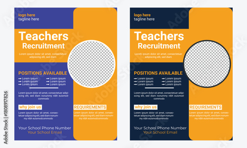 Teacher hiring flyer design