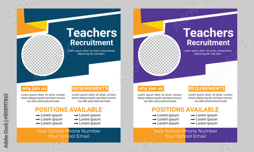 Teacher hiring flyer design