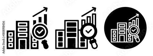 Company Analysis Icon Collection Glyph & Mixed Style