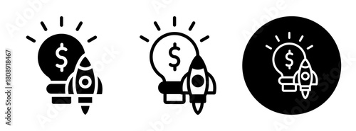 Boost Business Icon Collection Glyph & Mixed Style