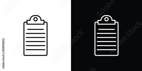 Clipboard icon in line design. Editable stroke icon.