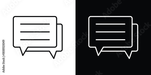 Comment icon in line design. Editable stroke icon.