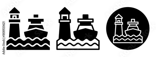 Harbor Icon Collection Glyph & Mixed Style