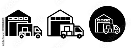 Loading Dock Icon Collection Glyph & Mixed Style