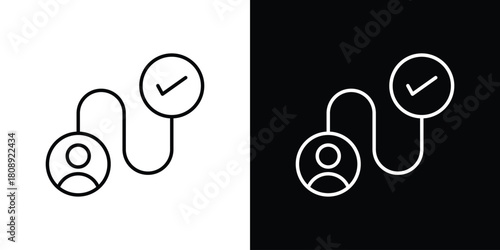 Customer journey icon in line design. Editable stroke icon.