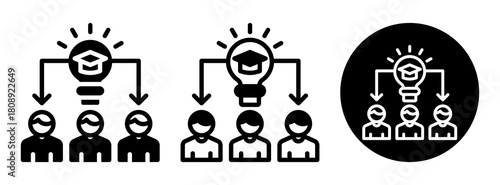 Team Knowledge Icon Collection Glyph & Mixed Style