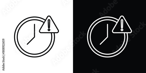 Delay icon in line design. Editable stroke icon.