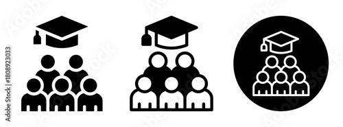 Community Education Icon Collection Glyph & Mixed Style